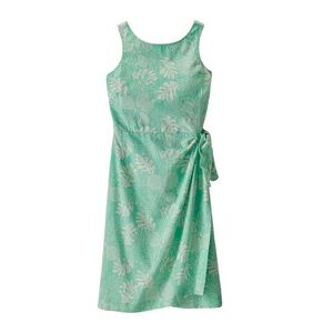 PATAGONIA | Organic Cotton Elegant Green Floral Dress